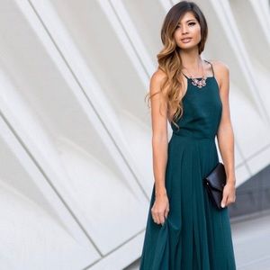 Morning Lavender Evergreen Maxi Dress